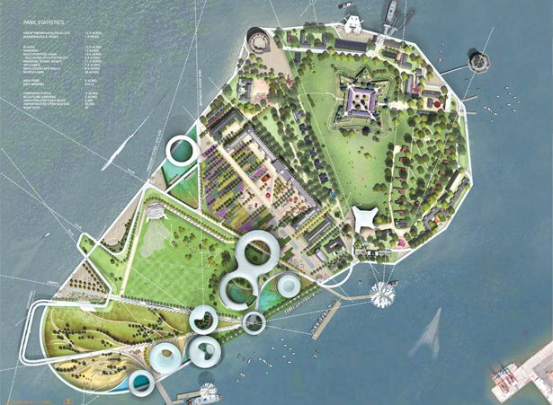 美国总督岛岛屿公园规划设计(图4)