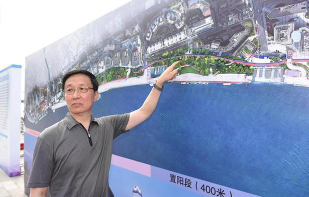 上海市委书记韩正骑共享单车体验滨江骑行环境(图4)