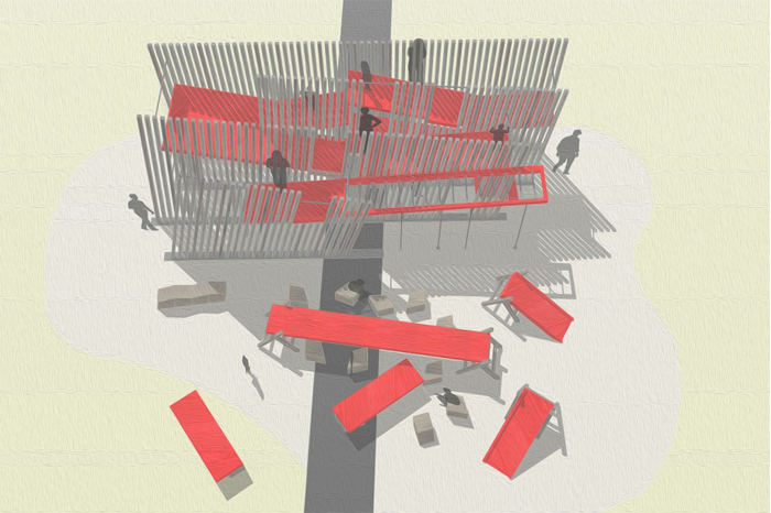 “跨越栅栏”- 威尼斯建筑双年展装置(图21)